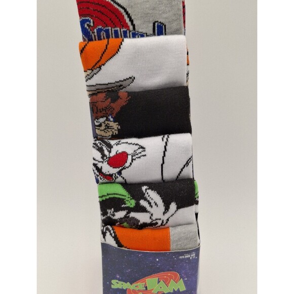 Space Jam Casual Crew Socks Bioworld 6 Pk Sz 8-12 - Picture 3 of 10